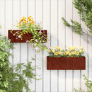vidaXL 2 db rozsda színű corten acél fali növénytartó 53 x 10 x 17 cm