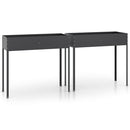 vidaXL 2 db antracitszürke horganyzott acél kerti ültetőláda