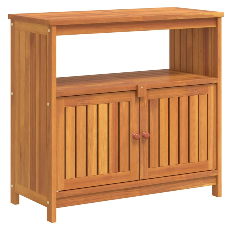 vidaXL tömör akácfa kerti tálalóasztal 80 x 35 x 75 cm