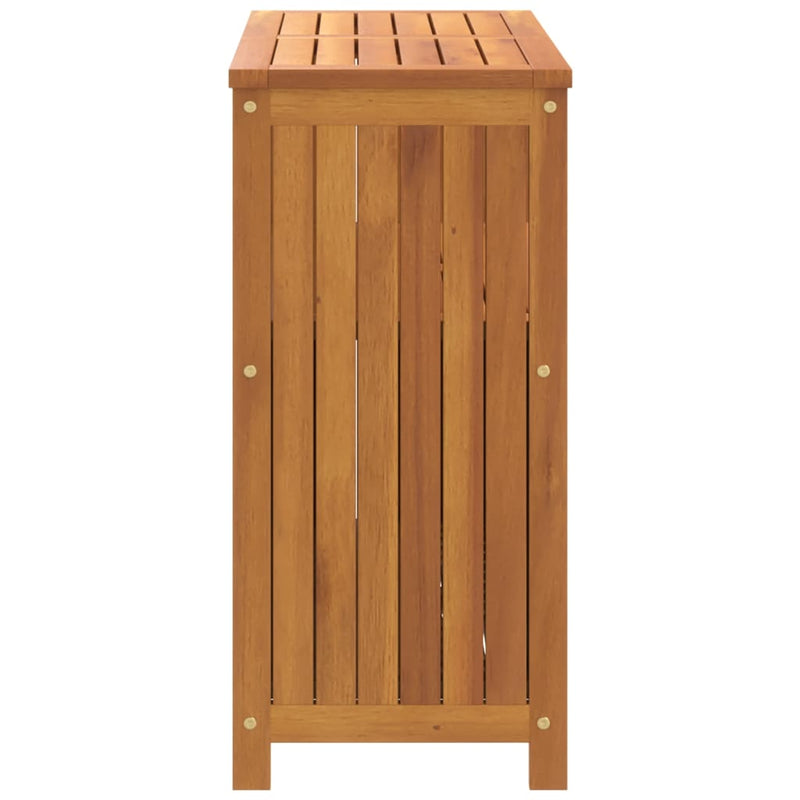 vidaXL tömör akácfa kerti tálalóasztal 80 x 35 x 75 cm