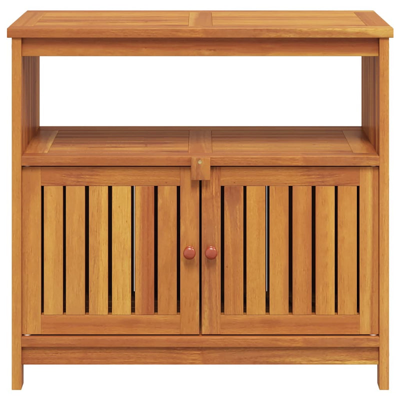 vidaXL tömör akácfa kerti tálalóasztal 80 x 35 x 75 cm