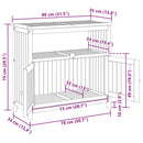 vidaXL tömör akácfa kerti tálalóasztal 80 x 35 x 75 cm