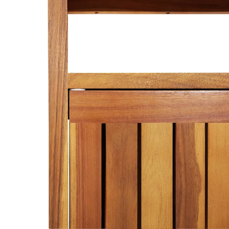 vidaXL tömör akácfa kerti tálalóasztal 110 x 35 x 75 cm