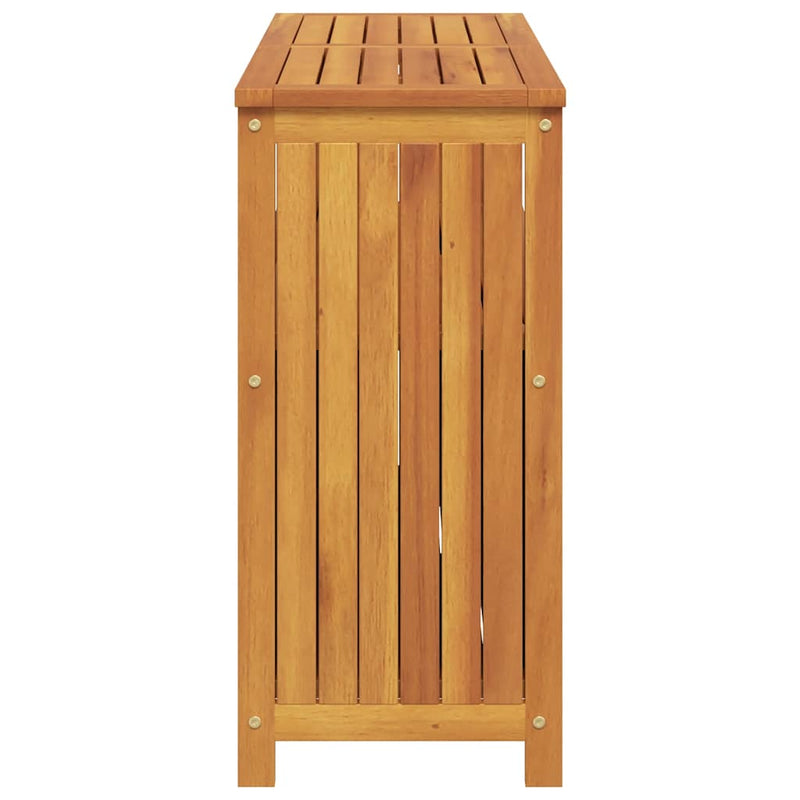 vidaXL tömör akácfa kerti tálalóasztal 110 x 35 x 75 cm