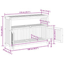 vidaXL tömör akácfa kerti tálalóasztal 110 x 35 x 75 cm