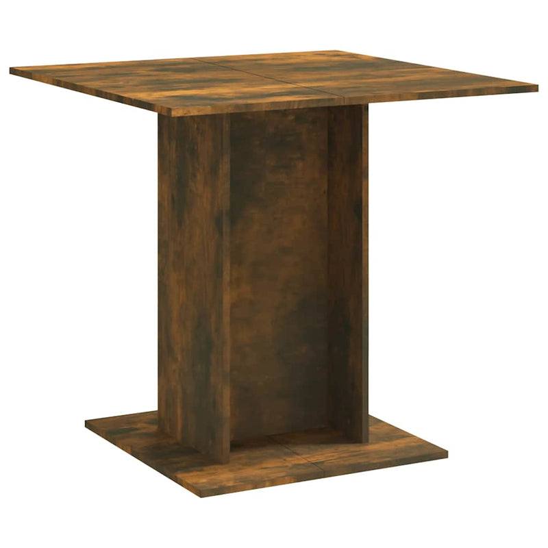 vidaXL füstös tölgy színű szerelt fa étkezőasztal 80 x 80 x 75 cm