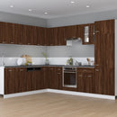 vidaXL “Riga” barna tölgyszínű szerelt fa sütőszekrény