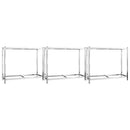 vidaXL 3 db ezüstszínű 2 szintes acél gumiabroncstartó 110x40x110 cm