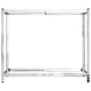 vidaXL 3 db ezüstszínű 2 szintes acél gumiabroncstartó 110x40x110 cm