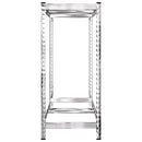 vidaXL 3 db ezüstszínű 2 szintes acél gumiabroncstartó 110x40x110 cm