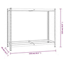 vidaXL 3 db ezüstszínű 2 szintes acél gumiabroncstartó 110x40x110 cm