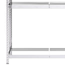 vidaXL 3 db ezüstszínű 3 szintes acél gumiabroncstartó 110x40x200 cm