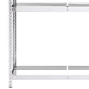 vidaXL 4 db ezüstszínű 3 szintes acél gumiabroncstartó 110x40x200 cm