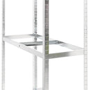 vidaXL 4 db ezüstszínű 3 szintes acél gumiabroncstartó 110x40x200 cm