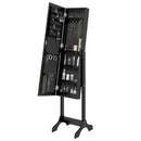 vidaXL fekete szabadon álló tükör 34 x 37 x 146 cm