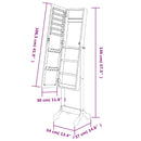 vidaXL fekete szabadon álló tükör 34 x 37 x 146 cm