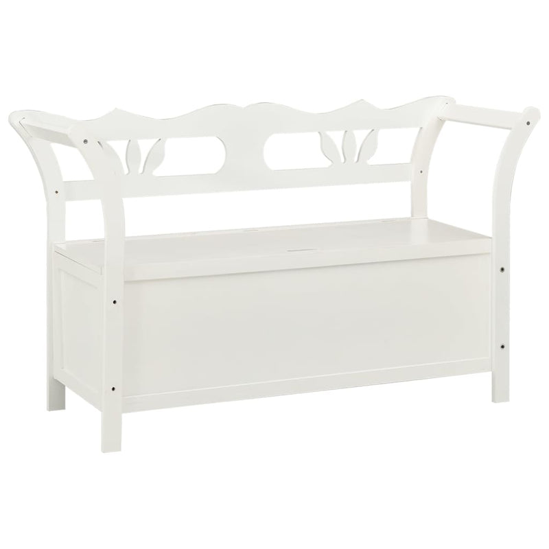 vidaXL fehér tömör fenyőfa pad 107 x 45 x 75,5 cm