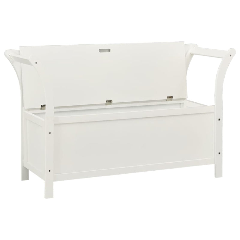 vidaXL fehér tömör fenyőfa pad 107 x 45 x 75,5 cm