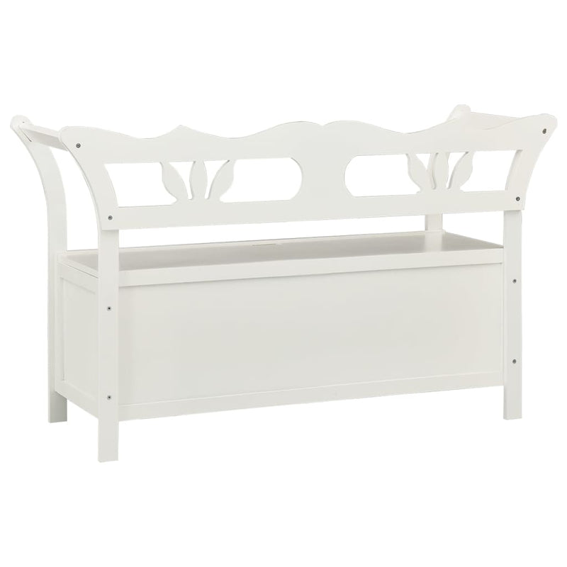 vidaXL fehér tömör fenyőfa pad 107 x 45 x 75,5 cm