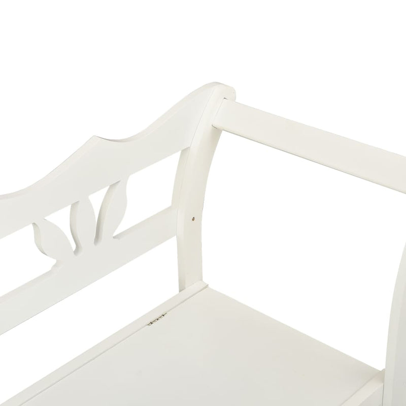 vidaXL fehér tömör fenyőfa pad 107 x 45 x 75,5 cm