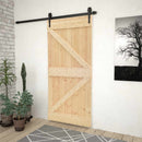 vidaXL Ajtó NARVIK 80 x 210 cm Szilárd Fenyőfa (Nem Kezelt)