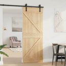 vidaXL Ajtó NARVIK 80 x 210 cm Szilárd Fenyőfa (Nem Kezelt)