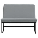 vidaXL világosszürke szövet pad 100 x 75 x 76 cm