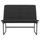 vidaXL fekete műbőr pad 100 x 75 x 76 cm
