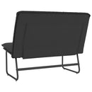 vidaXL fekete műbőr pad 100 x 75 x 76 cm