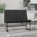 vidaXL fekete műbőr pad 100 x 75 x 76 cm