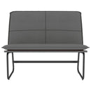 vidaXL szürke műbőr pad 100 x 75 x 76 cm
