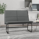 vidaXL szürke műbőr pad 100 x 75 x 76 cm