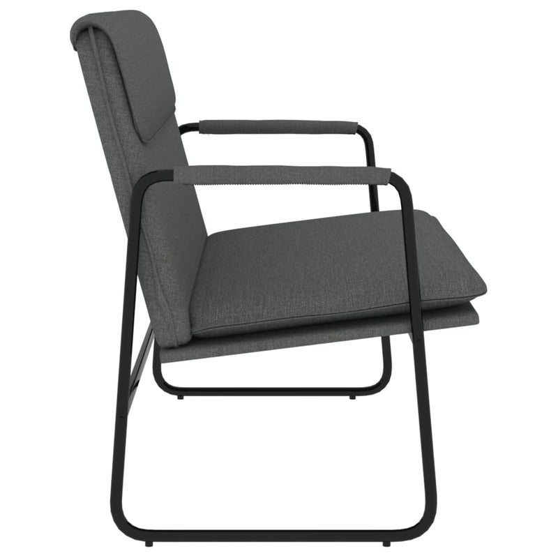 vidaXL sötétszürke szövet pad 100 x 64 x 80 cm