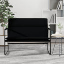 vidaXL fekete szövet pad 100 x 64 x 80 cm