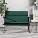 vidaXL sötétzöld szövet pad 100 x 64 x 80 cm