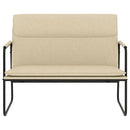 vidaXL krémszínű szövet pad 100 x 64 x 80 cm