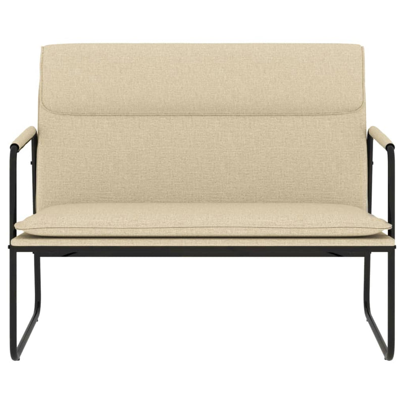 vidaXL krémszínű szövet pad 100 x 64 x 80 cm