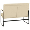 vidaXL krémszínű szövet pad 100 x 64 x 80 cm