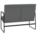 vidaXL szürke műbőr pad 100 x 64 x 80 cm