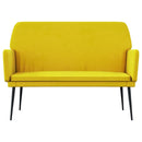 vidaXL sárga bársonypad 108x79x79 cm