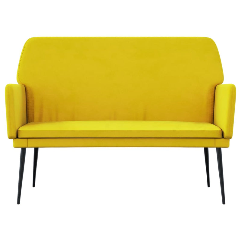 vidaXL sárga bársonypad 108x79x79 cm