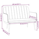 vidaXL fekete műbőr pad 107 x 80 x 81 cm