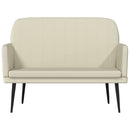 vidaXL krémszínű műbőr pad 107 x 80 x 81 cm