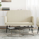 vidaXL krémszínű műbőr pad 107 x 80 x 81 cm