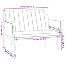 vidaXL szürke műbőr pad 107 x 80 x 81 cm