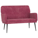 vidaXL bordó bársonypad 108x79x79 cm