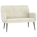 vidaXL krémszínű bársonypad 108x79x79 cm