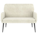 vidaXL krémszínű bársonypad 108x79x79 cm