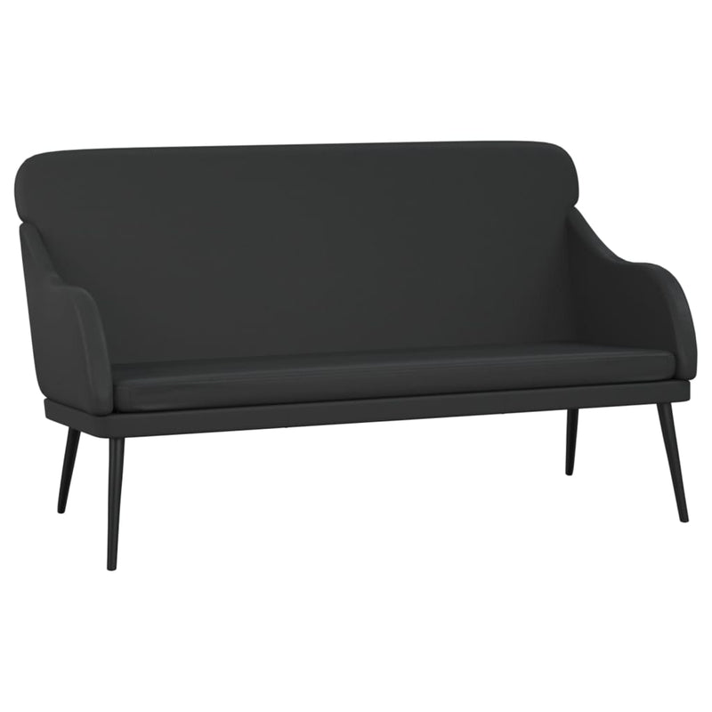 vidaXL fekete műbőr pad 110 x 76 x 80 cm