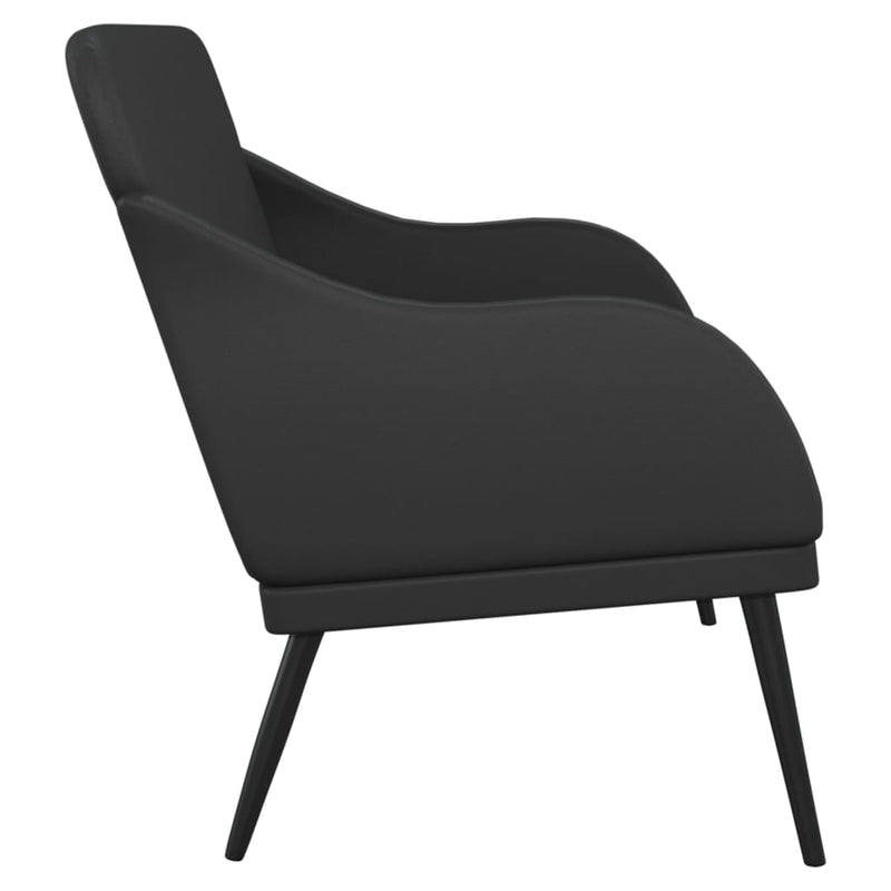 vidaXL fekete műbőr pad 110 x 76 x 80 cm